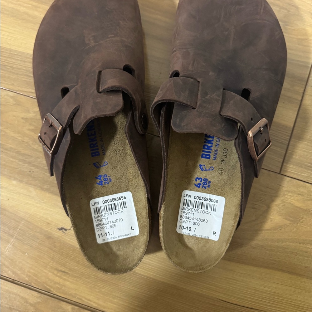 Birkenstock Brown Leather Clogs